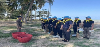 กิจกรรมจิตอาสา พัฒนาปรับปรุงภูมิทัศน์ เก็บขยะบริเวณชายหาดหน้า มหาวิทยาลัยแม่โจ้-ชุมพร